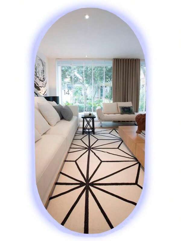 Espelho Oval Grande Sem Moldura Led FRIO