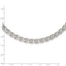 The Black Bow 5.75mm Sterling Silver Polished Hollow Spiga Chain Necklace, 18 Inch