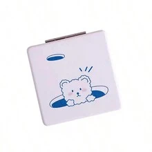 1pc Cute Simple Sketch Style Cute Animal Mirror Puppy Bear Bunny Cute Mirror - Multicolor - View 5