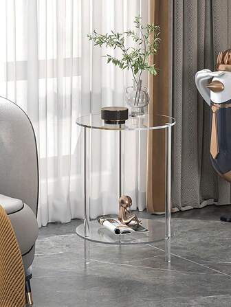 1pc Multipurpose Acrylic Simple & Modern Clear Storage Rack Organizer For Bathroom, Living Room, Bedroom