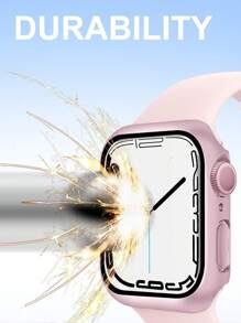 1个硬质PC保护壳，带钢化玻璃屏幕保护膜，兼容 40mm/41mm/42mm/44mm/45mm/46mm/49mm，防摔、防刮，时尚休闲，运动感十足。兼容 Ultra/11/10/9/8/7/6/5/4/3/SE。男女通用款。 - 玫瑰金 - 查看 2