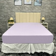 Single Sheet Box 300 Thread Count Satin With Elastic - 紫丁香 - 查看 2