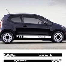Car Side Door Sticker Vinyl Decal Sport Racing Stripes Graphics Accessories For  Up Hatchback  VW Cross Up Mii
