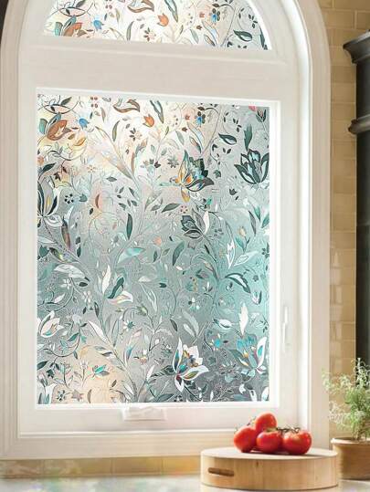 1 Roll Blackout Anti-Peeping Privacy & Heat Insulation Frosted Glass Window Film, Embossed One-Piece Static Cling Glass Window Sticker, Applicable For Home Doors, Bedroom, Living Room Decor, Car Sunroof Heat Insulation Blackout (Multiple Sizes Available)