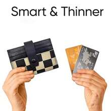 时尚拼色格子短款钱包 - 休闲帆布和 PU 皮革拉链带按扣开合皮革衬里和边缘 | 仅手洗或干洗钱包小号 PU 皮革 S 卡盒礼品卡夹卡夹钱包名片夹信用卡夹女士女士迷你钱包卡片钱包 - 彩色 - 查看 3