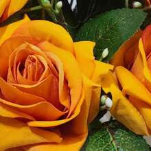 Pink Velvet Bouquet Artificial Flower For Wedding Decoration, Arrangements, Decorating Parties And Home - Orange - View 5