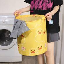 1pc Extra Large Laundry Basket, Foldable Storage Basket, Organizer Bin. Waterproof Liner With Crease, Does Not Affect Usage.Laundry Hamper,Washing Basketbathroom Organizer,Basket,Storage Basket,Foldable Laundry Basket
