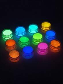 6/12 pièces Ensemble de poudre scintillante luminescente dans le noir, pigment époxy pour moules de résine DIY, fabrication de bijoux, coloration de résine, artisanat et accessoires
