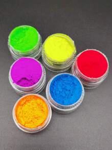 6/12 pièces Ensemble de poudre scintillante luminescente dans le noir, pigment époxy pour moules de résine DIY, fabrication de bijoux, coloration de résine, artisanat et accessoires