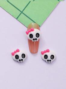 20 件万圣节指甲饰 3D 骷髅卡通美甲水钻混合风格 Y2K 水晶指甲装饰配件 DIY 美甲用品工具指甲宝石 - 彩色 - 查看 4