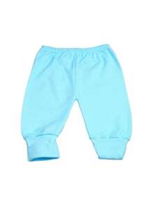 Mijao Culotte Baby Pants Turn-Up 100% Cotton Various Colors - 藍色 - 查看 1