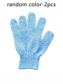 4/2/1pc Random Color Revitalizing Exfoliating Bath Gloves - Double Texture Gloves For Deep Cleansing & Polishing - Ideal For Spas, Massages & Body Scrubs - Soft & Durable Bathing Accessories