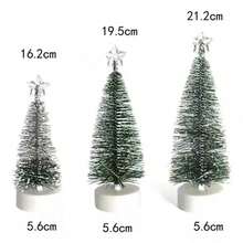 Mini Christmas Tree With Lights For Christmas Decoration 3 Pcs, Halloween, Halloween Decoration - Green - View 2