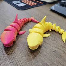 3D Printed Shark Figurine - Floating Resin Decor For Home, Office, And Party - Multicolor - View 5