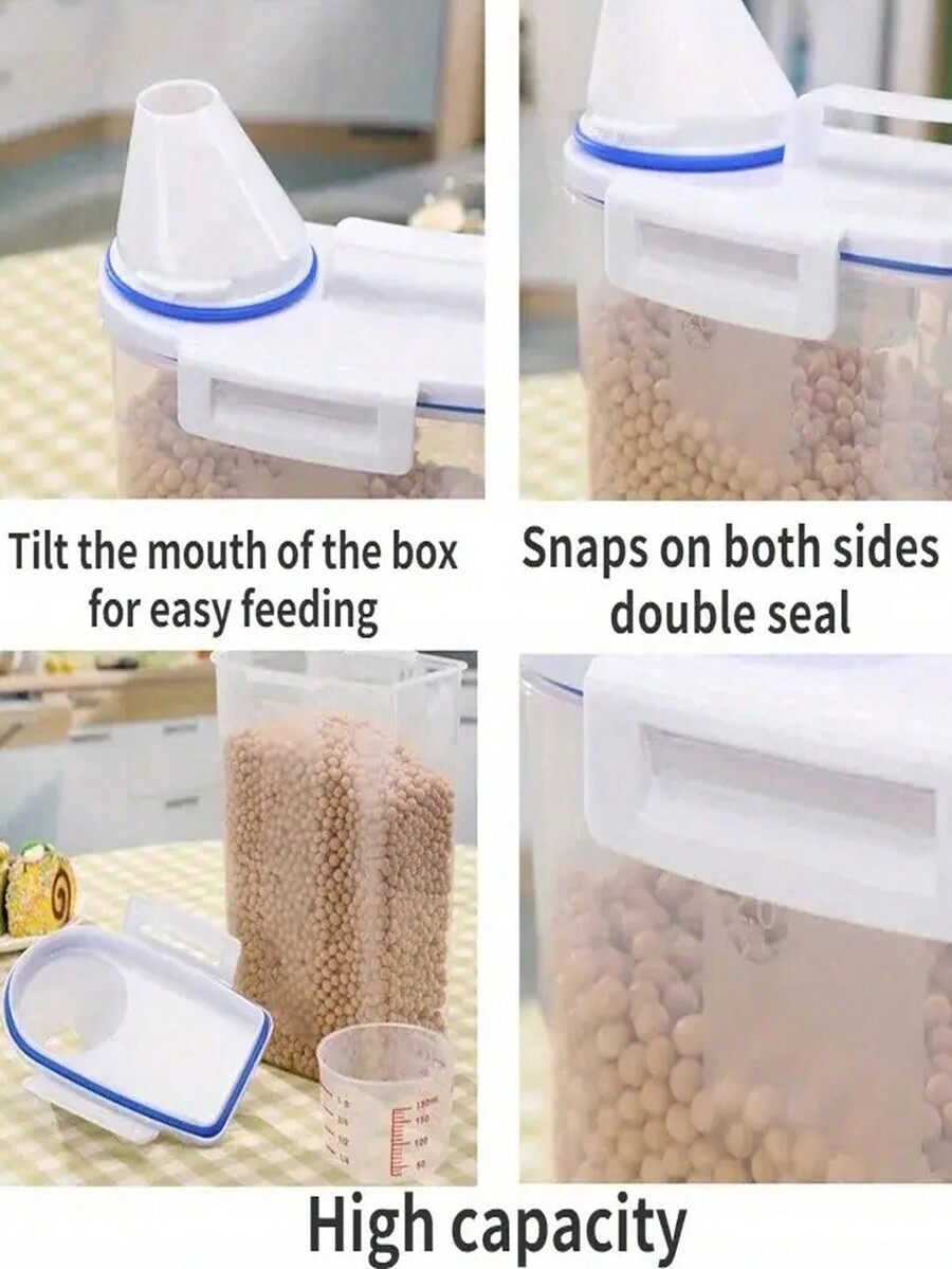 1pc 2.5L Pet Food Storage Container, Airtight & MoistureProof Dog/Cat