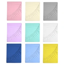 Fitted Sheet With Elastic For Crib Bed Playpen Percale 200 Threads 100% Cotton - 白色 - 查看 2