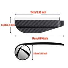 2pcs 2 In 1 Car Rearview Mirror Rain Visor - Expand Vision, Reduce Blind Spot, Driving In Rainy Days