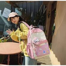 Women Fashion Backpacks, School Backpack - 粉色 - 查看 6
