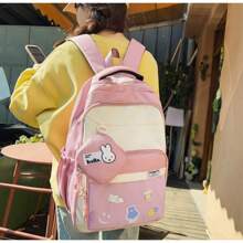 Women Fashion Backpacks, School Backpack - 粉色 - 查看 7