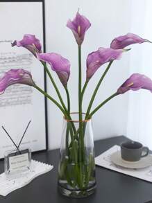 1 件长茎马蹄莲人造花、婚礼装饰、家居装饰、摄影道具、情人节、礼物 - 彩色 - 查看 8