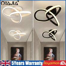 OYAJIA LED Ceiling Light, Modern Ceiling Lamp 24W 1200LM, Indoor Black / White Ceiling Light For Bedroom Kitchen Hallway Office Living Room, Diameter 25cm, 3500K Warm White - White - View 1