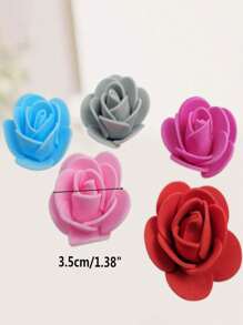 50/100/200/500pcs Mini Foam Rose Loose Bulk Artificial Mini Fake Rose Heads Foam Flowers For DIY Craft Wedding Bouquet Centerpiece Party Decor (Random Color), Valentine Day, Gift Gifts Birthday Graduation