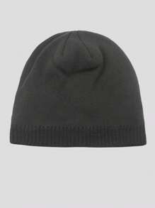 1 pieza Gorro de punto casual cómodo y cálido para hombre, de doble capa con forro térmica, gorro grueso y de moda para deportes al aire libre, ciclismo, viaje, uso diario, Halloween