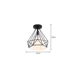 1pc Nordic Style Iron Ceiling Lamp For Balcony, Stairway, Corridor, Bar - Excludes Light Bulb - 1 Iron Ceiling Lamp - View 24