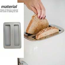 1pc/2pcs Dustproof Cover For Toaster,Silicone Toster Lid,Protecting Toaster From Dust,Dirt,Spills,Splash,Smudges And Bugs,Toaster Top Cover,Kitchen Appliances Protector,Toaster Accessories
