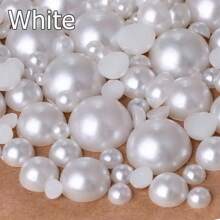 Mix Sizes 2-10mm 1100pcs 20g AB Muti-Colors Imitation Half Round Pearl Flat Back ABS Plastic Bead For Nail Art DIY Jewelry Craft