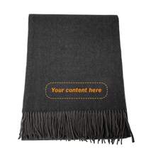 [ Customization ] 1 Thick Autumn/Winter Shawl, Embroidered Personalized Custom Text Content, Elegant And Fashionable Scarf.