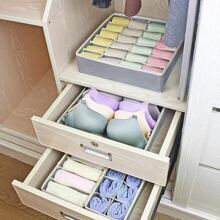 1pc Underwear Storage Box, Home Storage Bag, Socks & Underwear Organizer Box, Large Capacity Portable Clothes Storage Divider, Shirt, Pants, T-Shirt Storage - Multicolor - View 2