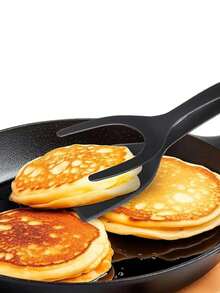 Tongs Clip Shovel Spatula Kitchen Tool 2 In 1 Non-Stick Heat Resistant Clamp - 黑色 - 查看 4