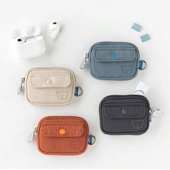 Portable Korean Style Short Wallet Fashionable Multi-Functional Pouch For Cards Keys Earphones And S Case Keychain Charms Gifts For Women Wallet Mini Wallet Purse Wallet Coin Wallet Travel Wallet