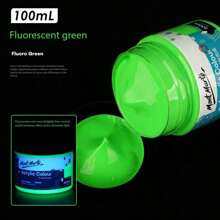 1 pieza Juego de pintura acrílica fluorescente de 100ml, pintura acrílica de color perlado metálico, impermeable para muñecas de yeso