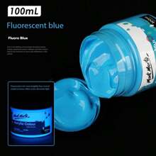1 pieza Juego de pintura acrílica fluorescente de 100ml, pintura acrílica de color perlado metálico, impermeable para muñecas de yeso
