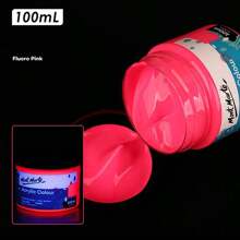 1 pieza Juego de pintura acrílica fluorescente de 100ml, pintura acrílica de color perlado metálico, impermeable para muñecas de yeso