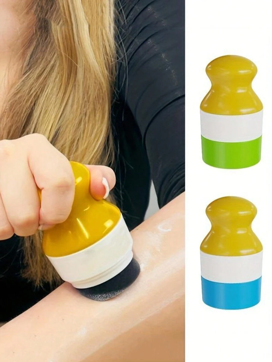 1 szt. 100 ml aplikator do kremu przeciwsłonecznego, zestaw pędzli do kremu przeciwsłonecznego Buddy z nasadkami ochronnymi, aplikator do kremu przeciwsłonecznego, aplikator do wałka z kremem przeciwsłonecznym do wielokrotnego napełniania dla dorosłych, niezbędne rzeczy do podróży, artykuły szkolne, artykuły szkolne, wakacje, kemping, niezbędne rzeczy na wakacje, akcesoria wakacyjne, mini - Wielokolorowe - Zobacz 1