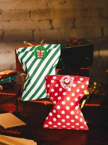 24 unidades, 12 unidades de sacolas de papel para presente + 12 unidades de adesivos Sacolas de papel kraft para presente de Natal com adesivos - Design de listras vermelhas e verdes, Sacolas para doces e biscoitos para lembrancinhas de festa de Natal, Suprimentos para embrulho de presentes de Natal, Itens essenciais para pequenas empresas, Solução de embalagem acessível e conveniente (padrão aleatório) Decorações de Natal Pijamas de Natal Presentes de Natal Decoração de Natal