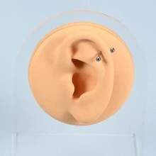ADYJELY Set di gioielli per piercing al corpo, 2-8 pezzi, ad arco in acciaio inossidabile ipoallergenico da 16G per sopracciglia, naso, labbra, orecchie e ombelico, placcati in oro 18K, per adolescenti, donne e uomini, 8mm e 10mm - N066 - Visualizzare 9
