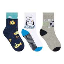 Kit 9 Pairs Of Children's Socks For Boys - 彩色 - 查看 2