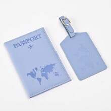 2 peças Porta-passaporte Personalizado com Mapa de Nome, Capa de Passaporte Universal Portátil para Mulheres e Homens, Carteira de Viagem em Couro PU para Passaporte, Cartões de Crédito, Cartões de Embarque, de Uso Geral, Grande Capacidade, Versátil, Multifuncional, Dobrável, Colorido, Fofo, Adorável, Simples, Engraçado, Kawaii, Y2K, Minimalista, Para Transporte, Casual Empresarial, Básico, Personalizado, Único, Presente Ideal para Ele, Presente Ideal para Ela, Família, Amigos, Namorada, para Aniversários, Feriados/Férias, Para Atividades ao Ar Livre/Saídas/Viagens/Caminhada/Estádio/Esportes/Escalada, para Negócios/Transporte/Trabalho/Escritório