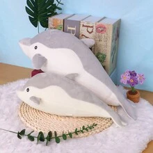 1 件 13.7/18.8 英寸柔软可爱毛绒海豚毛绒玩具娃娃、家居水族馆动物装饰、生日礼物 - 多色 - 查看 10