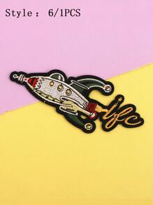 14pcs Astronaut & Planet Polyester Embroidered Patches, Multiseason Apparel & Accessory DIY Summer, School