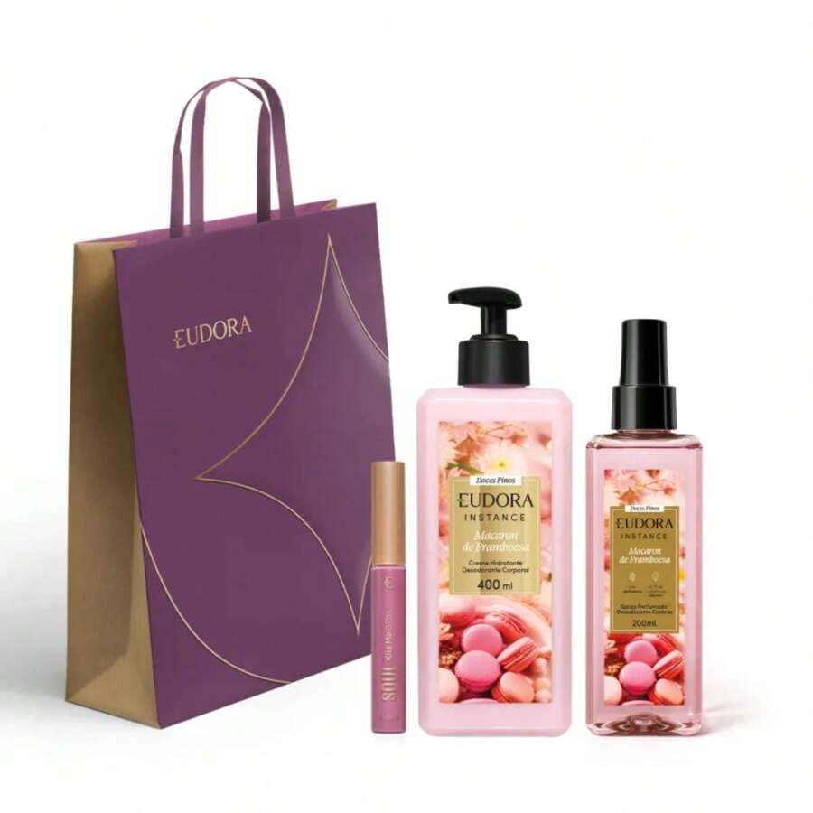 Gift Combo Fine Sweets Raspberry Macaron (4 Items) - Eudora - 珊瑚橙 - 查看 1