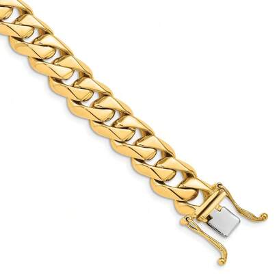 The Black Bow Men's 14k Yellow Gold, 12mm Traditional Curb Chain Bracelet - 8 Inch