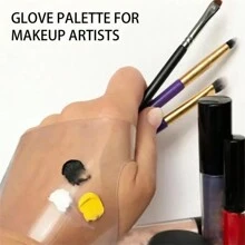 1 pieza Guante profesional de maquillaje de cuero natural, guantes funcionales de maquillaje, cómodos y de moda, herramientas de maquillaje, maquillaje, barato, decoración de habitación, tocador, viaje, dormitorio, accesorios de maquillaje, barato, rellenos de calcetines, maquillaje, herramientas de maquillaje, cosas baratas, regalos, regalos para mujeres, regalos de Navidad, sorteos, viaje, cosas baratas, artículos esenciales de viaje - Multicolor - Ver 7