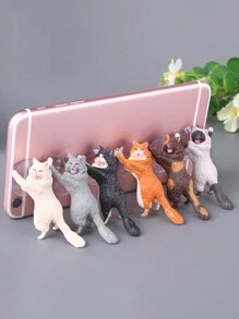 3 件套便携式通用可爱猫咪吸盘手机支架 - 彩色 - 查看 5