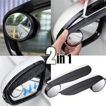 2pcs 2 In 1 Car Rearview Mirror Rain Visor - Expand Vision, Reduce Blind Spot, Driving In Rainy Days