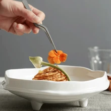 5 piezas Conjunto de pinzas de acero inoxidable para cocina, herramientas de tenazas - Plateado - Ver 3